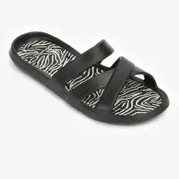 Decathlon Badslippers voor dames Slap 500 zwart zeb 1 aanbieding