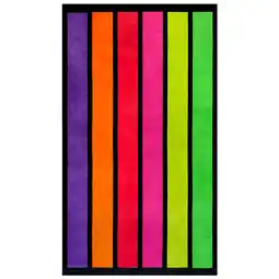 Decathlon Strandlaken Badstof Velours Jacquard Multicolor 100x175 470g/m² - Happy Fresh aanbieding