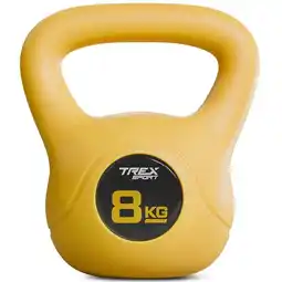 Decathlon Vinyl kettlebell Trex Sport 8 kg met brede grip voor training aanbieding