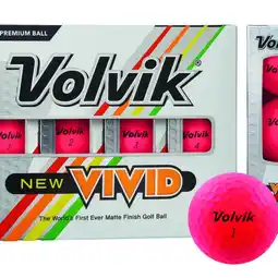 Decathlon Doos met 12 Volvik Vivid Pink Golfballen aanbieding
