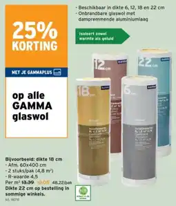 GAMMA Gamma Glaswol aanbieding