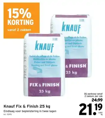 GAMMA Knauf Fix & Finish aanbieding