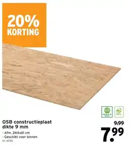 GAMMA OSB Constructieplaat Dikte 9 mm aanbieding