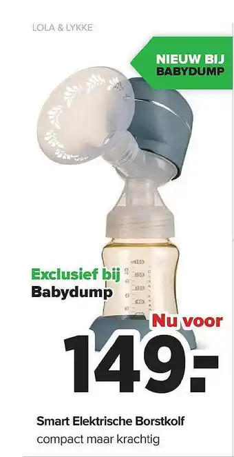 Baby-Dump Smart Elektrische Borstkolf Compact Maar Krachtig Lola & Lykke aanbieding