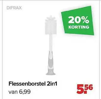 Baby-Dump Flessenborstel 2in1 Difrax aanbieding