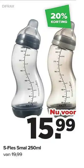 Baby-Dump S-fles Smal Difrax aanbieding