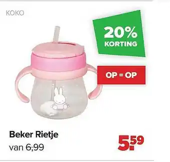 Baby-Dump Beker Rietje Koko aanbieding