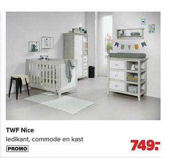Baby-Dump Twf Nice Ledikant Commode En Kast aanbieding