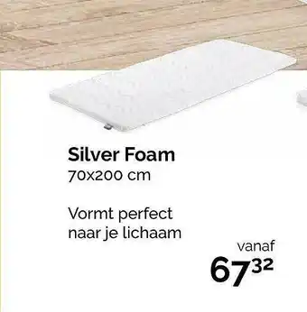 Silver Foam 70x200 Cm Vormt Perfect Naar Je Lichaam