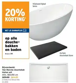 GAMMA Douchebakken en Baden aanbieding