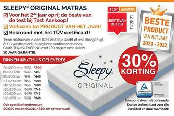 Sleepworld Sleepy Original Matras aanbieding