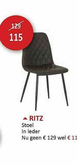 Weba Ritz Stoel In Leder aanbieding