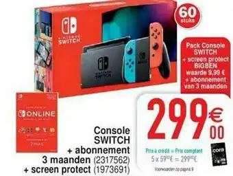 Cora Console Switch + Abonnement 3 Maanden + Screen Protect aanbieding