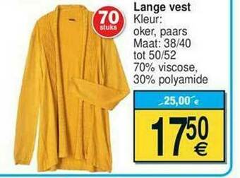 Cora Lange Vest aanbieding
