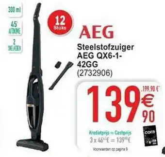 Cora Steelstofzuiger Aeg Qx6-1-42gg aanbieding