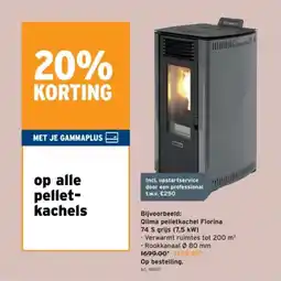 GAMMA Op alle pellet kachels aanbieding
