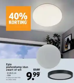 GAMMA Eglo plafondlamp idun zwart of wit aanbieding