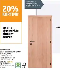 GAMMA Op alle afgewerkte binnen deuren aanbieding