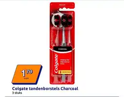 Action Colgate tandenborstels Charcoal aanbieding