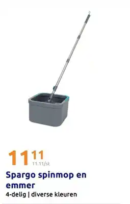 Action Spargo spinmop en emmer aanbieding