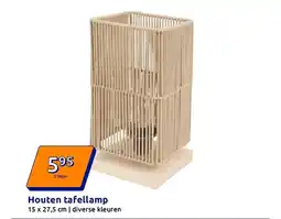 Action Houten tafellamp aanbieding