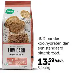 AVEVE 40% minder koolhydraten dan een standaard pittenbrood aanbieding