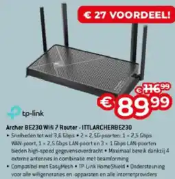 Exellent tp-link Archer BE230 Wifi Router-ITTLARCHERBE230 aanbieding