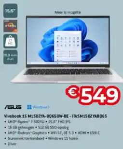 Exellent Asus Vivobook 15 M1502YA-BQ650W-BE-ITASM1502YABQ65 aanbieding