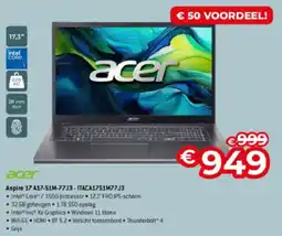 Exellent Acer Aspire 17 A17-51M-77J3- ITACA1751M77J3 aanbieding
