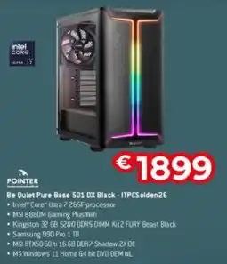 Exellent Pointer Be Quiet Pure Base 501 DX Black ITPCSolden 26 aanbieding