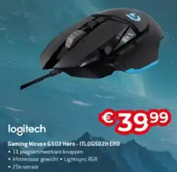 Exellent logitech Gaming Mouse G502 Hero ITLOG502HERO aanbieding