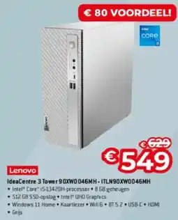 Exellent Lenovo IdeaCentre 3 Tower 90XW0046MH ITLN90XW0046MH aanbieding