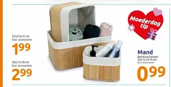 Action Mand Bamboe/katoen aanbieding