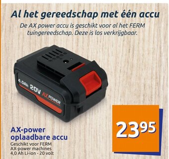 Action AX-power oplaadbare accu aanbieding