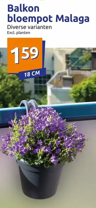 Action Balkon bloempot Malaga aanbieding