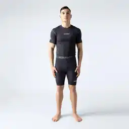 Decathlon Korte Mouwen Rashguard KOMBAT Kobalt voor Heren aanbieding