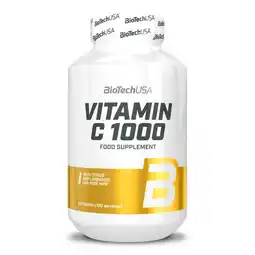 Decathlon Vitamine C1000 + Rozenbottels - 100 Tabletten Biotech USA aanbieding