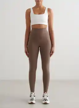 Decathlon Dames Yoga Legging met Zakken Vochtafvoerend Bruin aanbieding