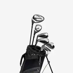 Decathlon HALVE GOLFSET MET 6 CLUBS 100 LINKSHANDIG GRAFIET aanbieding