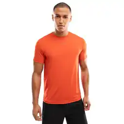 Decathlon Heren Fitness hardloopshirt met korte mouwen Gate Brick Oranje aanbieding