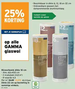 GAMMA op alle GAMMA glaswol aanbieding