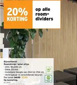 GAMMA Roomdivider lamel ellips aanbieding