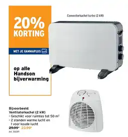 GAMMA Ventilatorkachel (2 kW) aanbieding