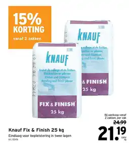 GAMMA Knauf Fix & Finish 25 kg aanbieding