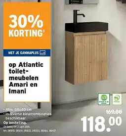 GAMMA op Atlantic toiletmeubelen Amari en Imani aanbieding