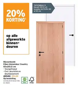 GAMMA op alle afgewerkte binnendeuren aanbieding