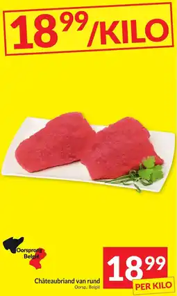 Intermarché Châteaubriand van rund aanbieding