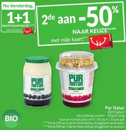 Intermarché Pur Natur BIO Yoghurt aanbieding