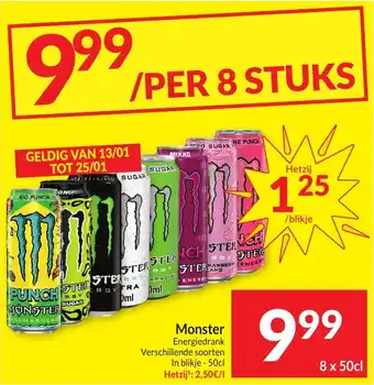 Intermarché Monster energiedrank aanbieding