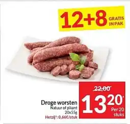 Intermarché Droge worsten natuur of pikant aanbieding